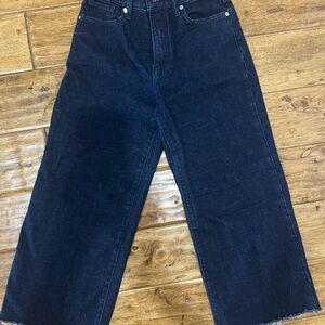 Women’s Vintage Raw Edge High Rise Wide Leg Jeans
